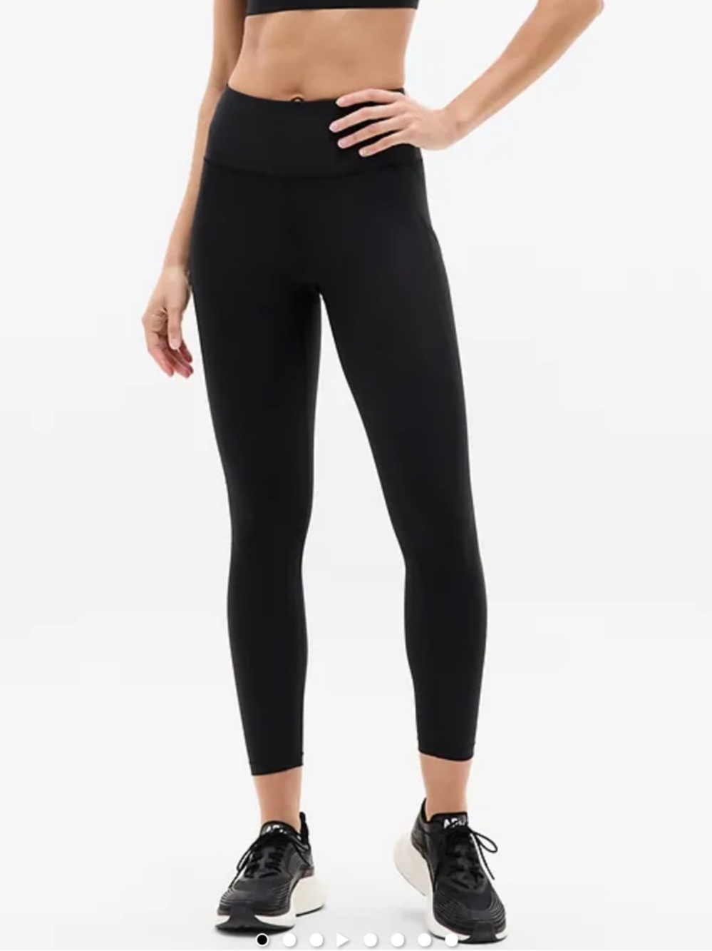 Athleta Women’s Interval Stash High Rise 7/8 Legging in Black Size Small
